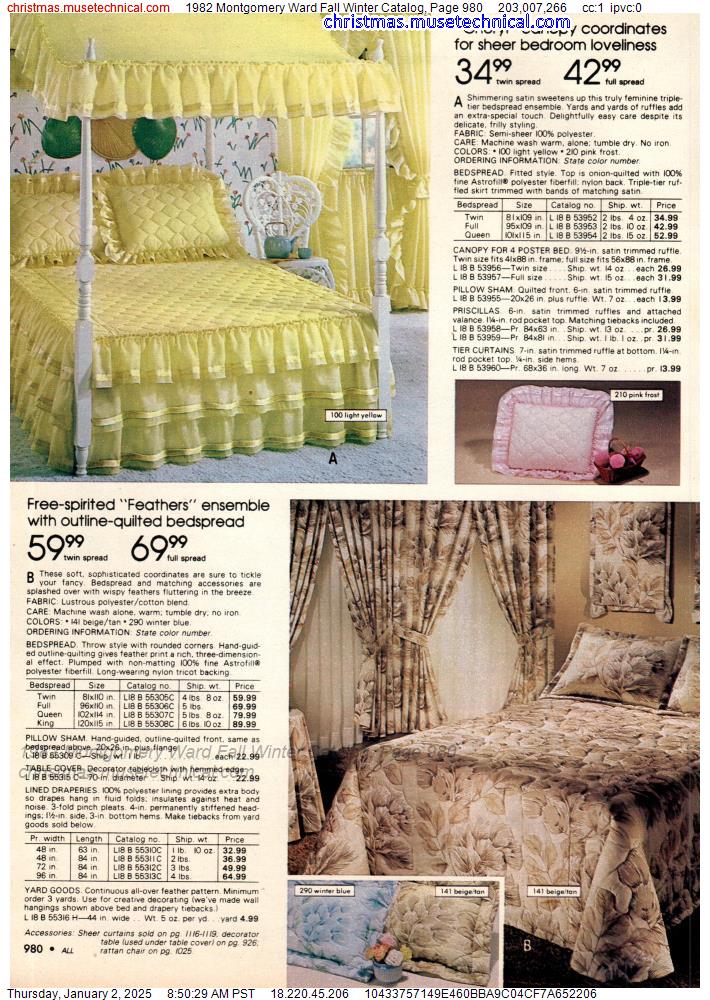 1982 Montgomery Ward Fall Winter Catalog, Page 980