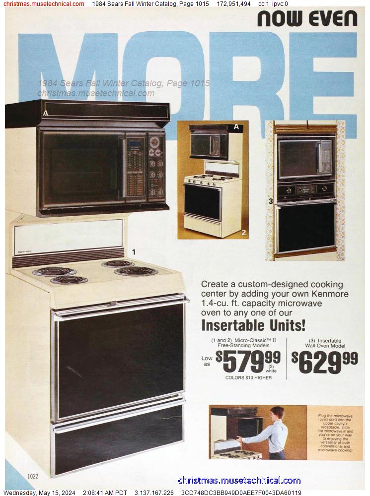 1984 Sears Fall Winter Catalog, Page 1015