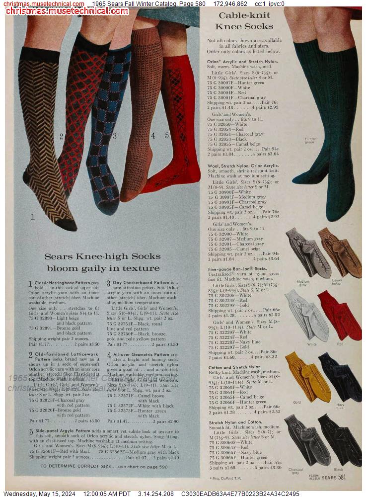 1965 Sears Fall Winter Catalog, Page 580