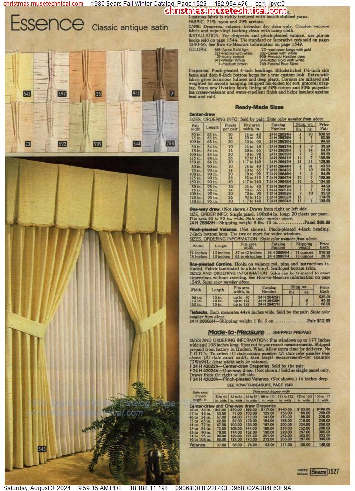 1980 Sears Fall Winter Catalog, Page 1523