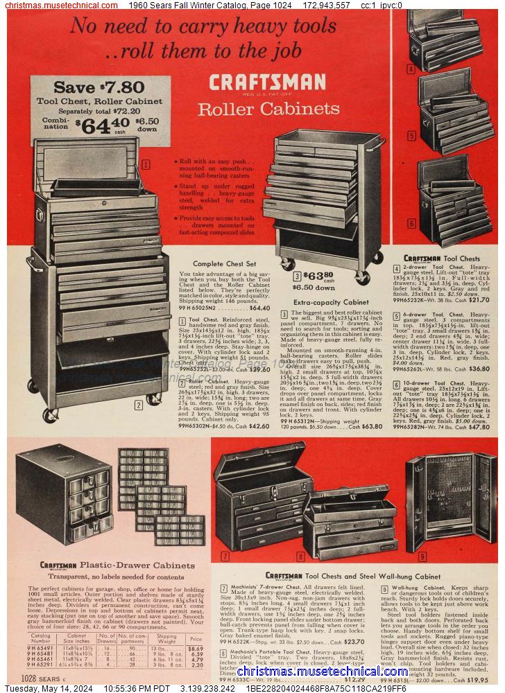 1960 Sears Fall Winter Catalog, Page 1024