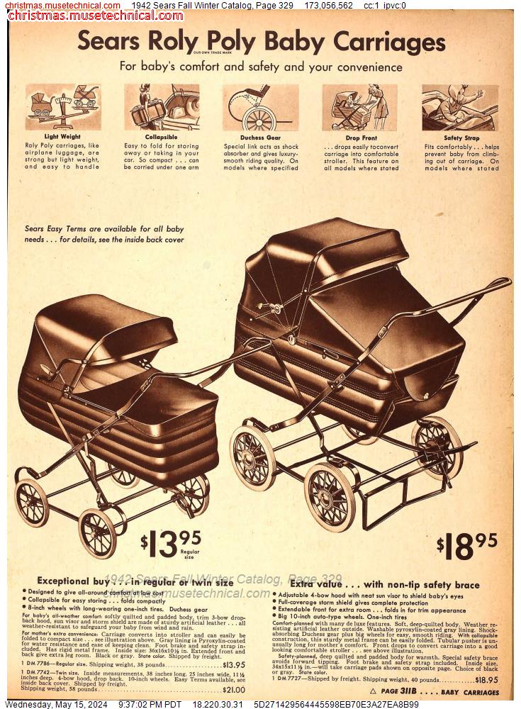 1942 Sears Fall Winter Catalog, Page 329