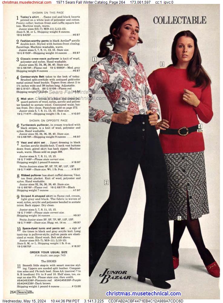1971 Sears Fall Winter Catalog, Page 264