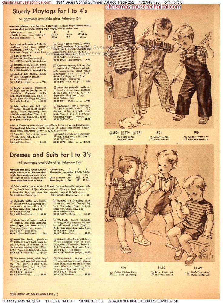 1944 Sears Spring Summer Catalog, Page 252