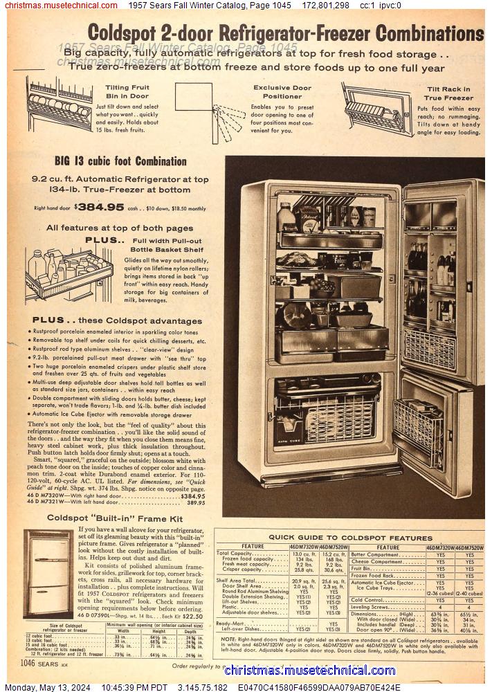 1957 Sears Fall Winter Catalog, Page 1045
