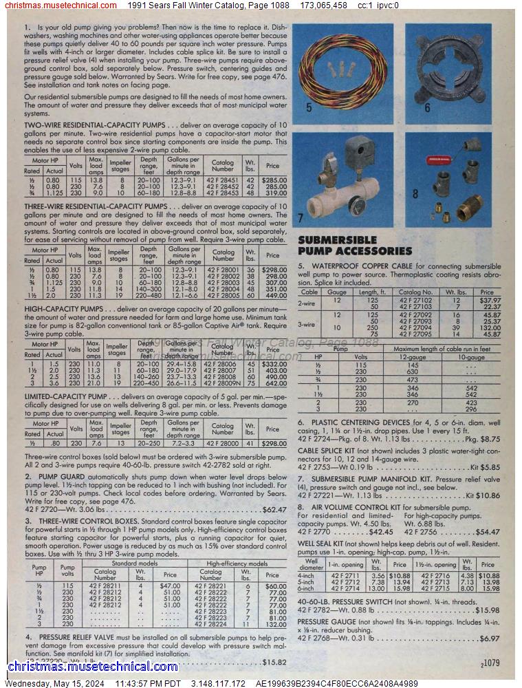 1991 Sears Fall Winter Catalog, Page 1088
