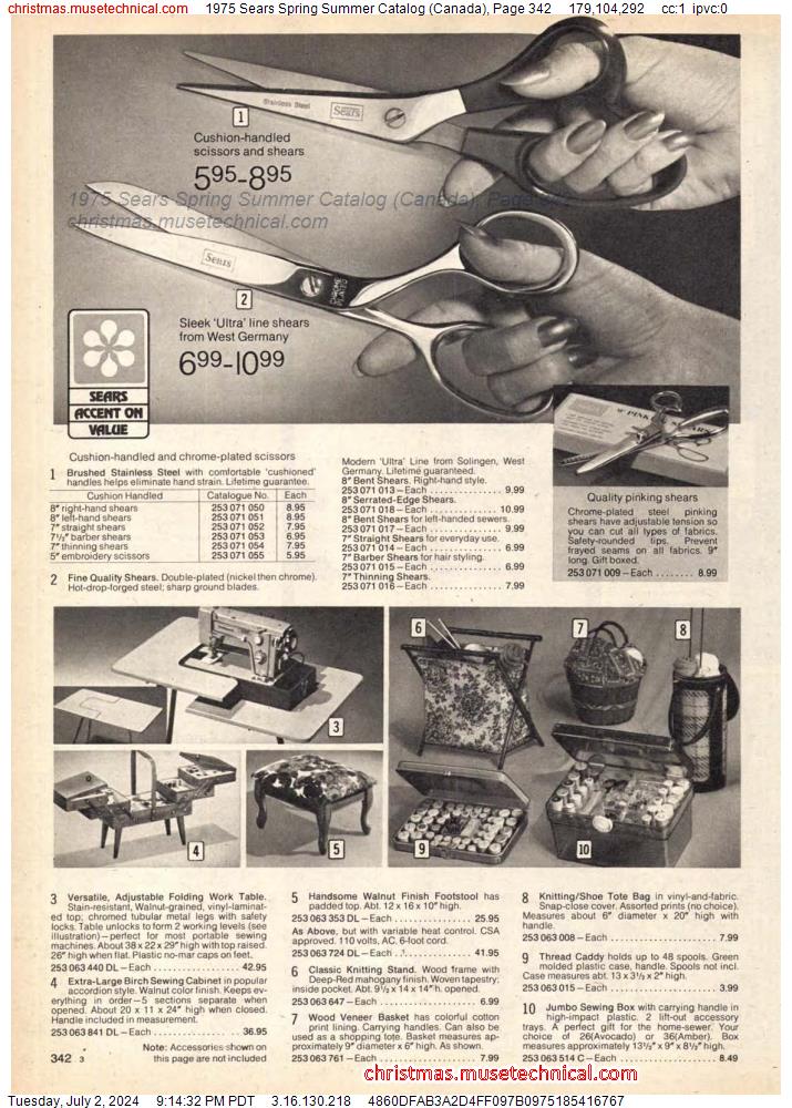 1975 Sears Spring Summer Catalog (Canada), Page 342