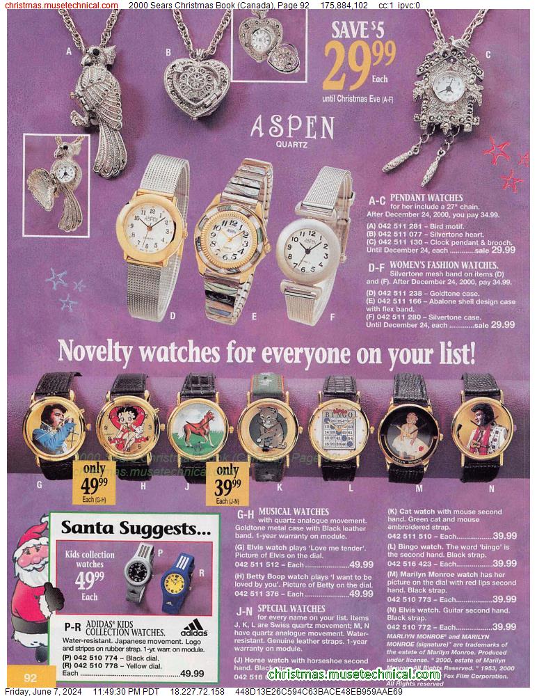 2000 Sears Christmas Book (Canada), Page 92