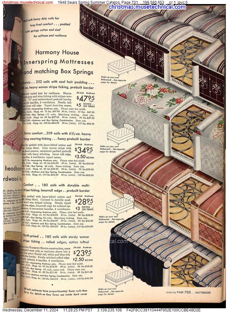 1948 Sears Spring Summer Catalog, Page 701