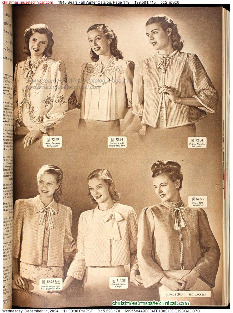 1946 Sears Fall Winter Catalog, Page 179