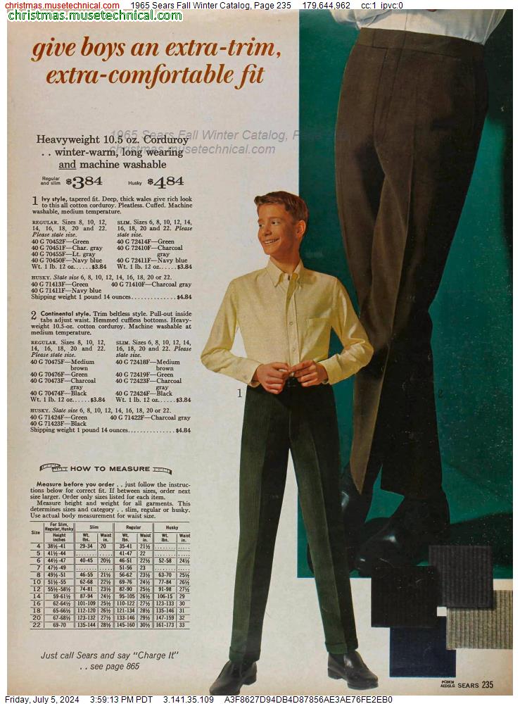 1965 Sears Fall Winter Catalog, Page 235