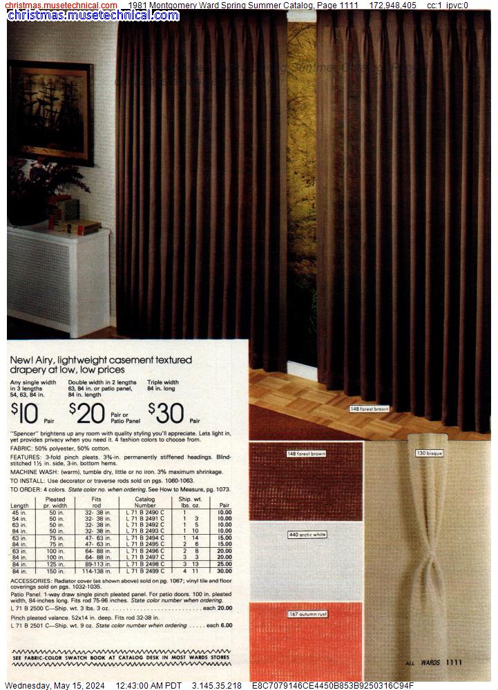 1981 Montgomery Ward Spring Summer Catalog, Page 1111