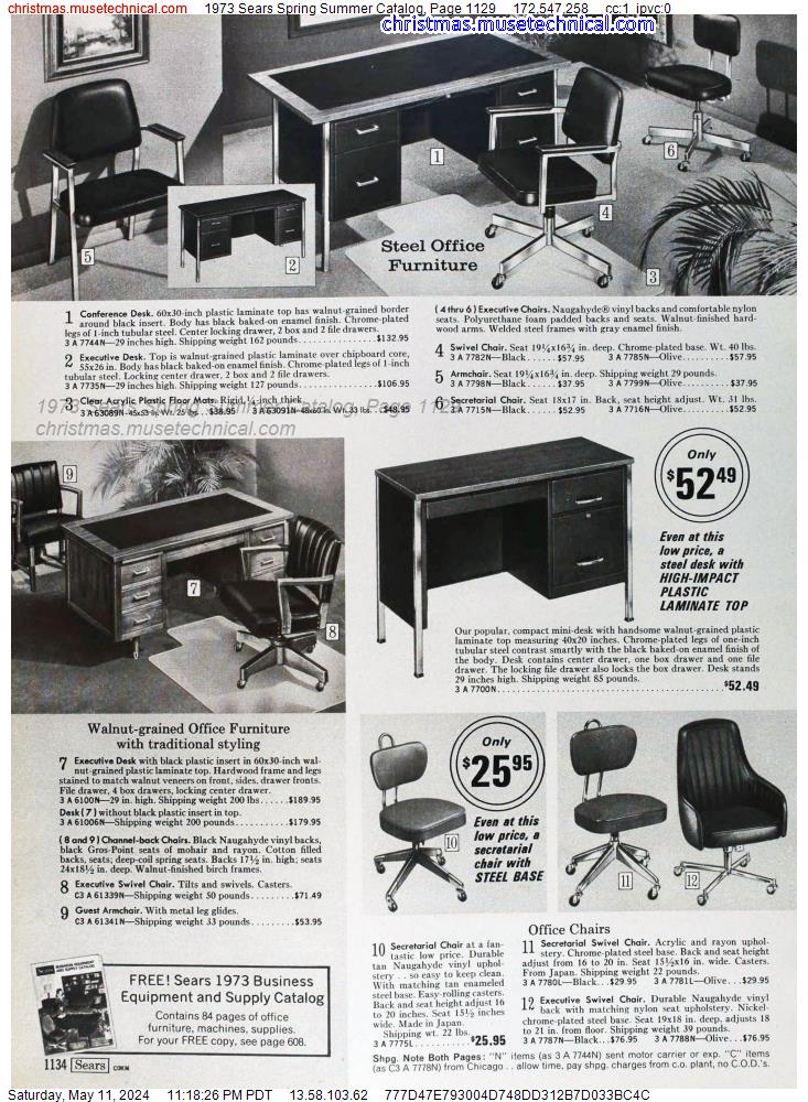 1973 Sears Spring Summer Catalog, Page 1129