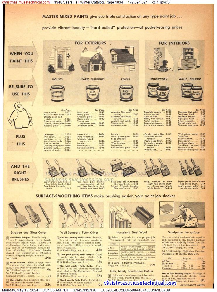 1948 Sears Fall Winter Catalog, Page 1034