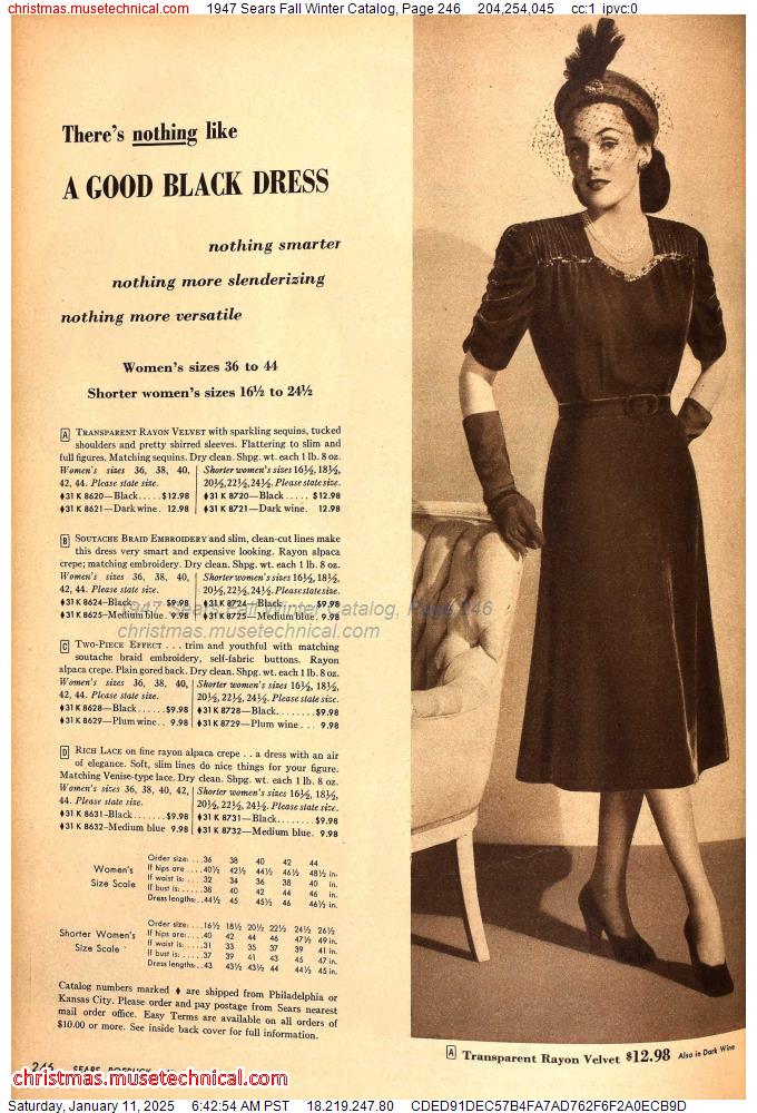 1947 Sears Fall Winter Catalog, Page 246