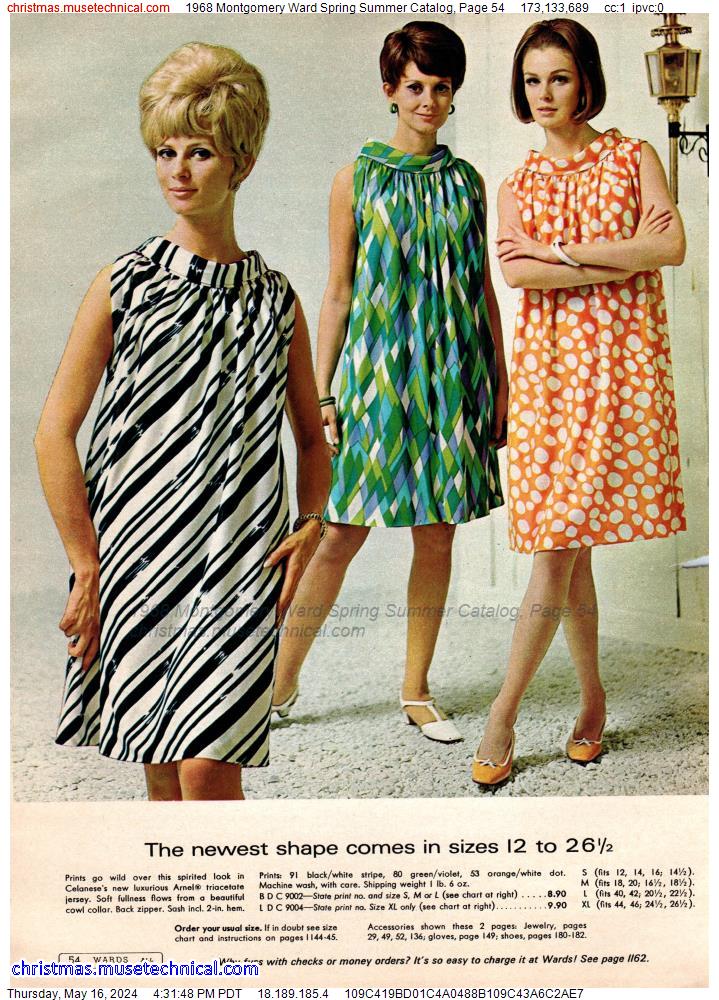 1968 Montgomery Ward Spring Summer Catalog, Page 54 - Catalogs & Wishbooks