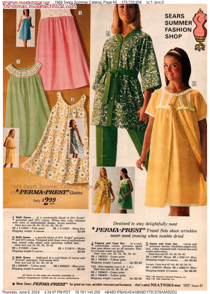 1969 Sears Summer Catalog, Page 65
