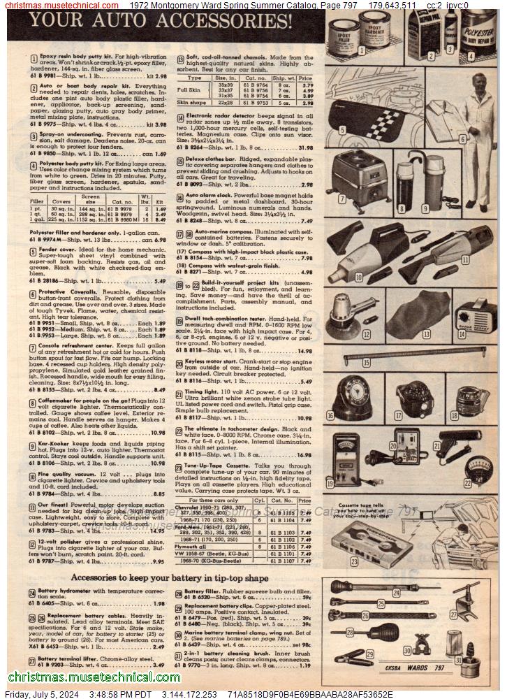1972 Montgomery Ward Spring Summer Catalog, Page 797