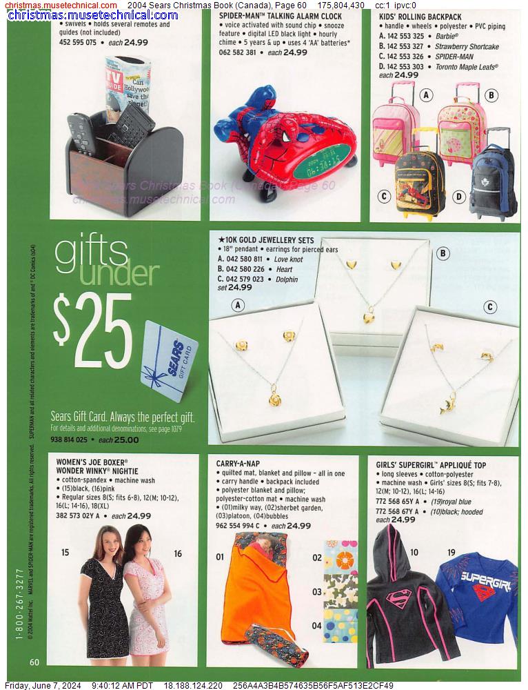 2004 Sears Christmas Book (Canada), Page 60