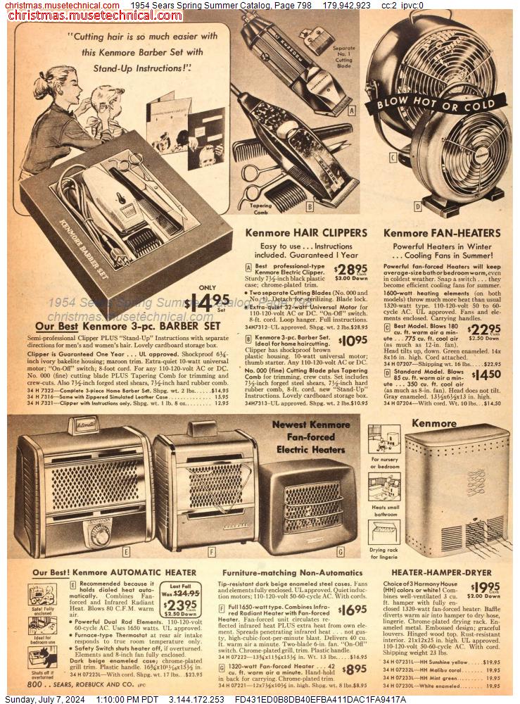 1954 Sears Spring Summer Catalog, Page 798