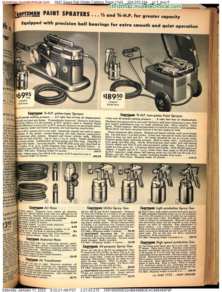 1947 Sears Fall Winter Catalog, Page 1145