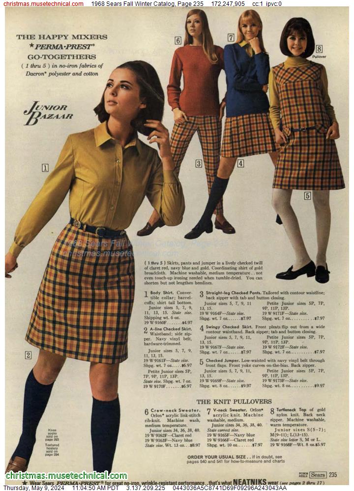 1968 Sears Fall Winter Catalog, Page 235