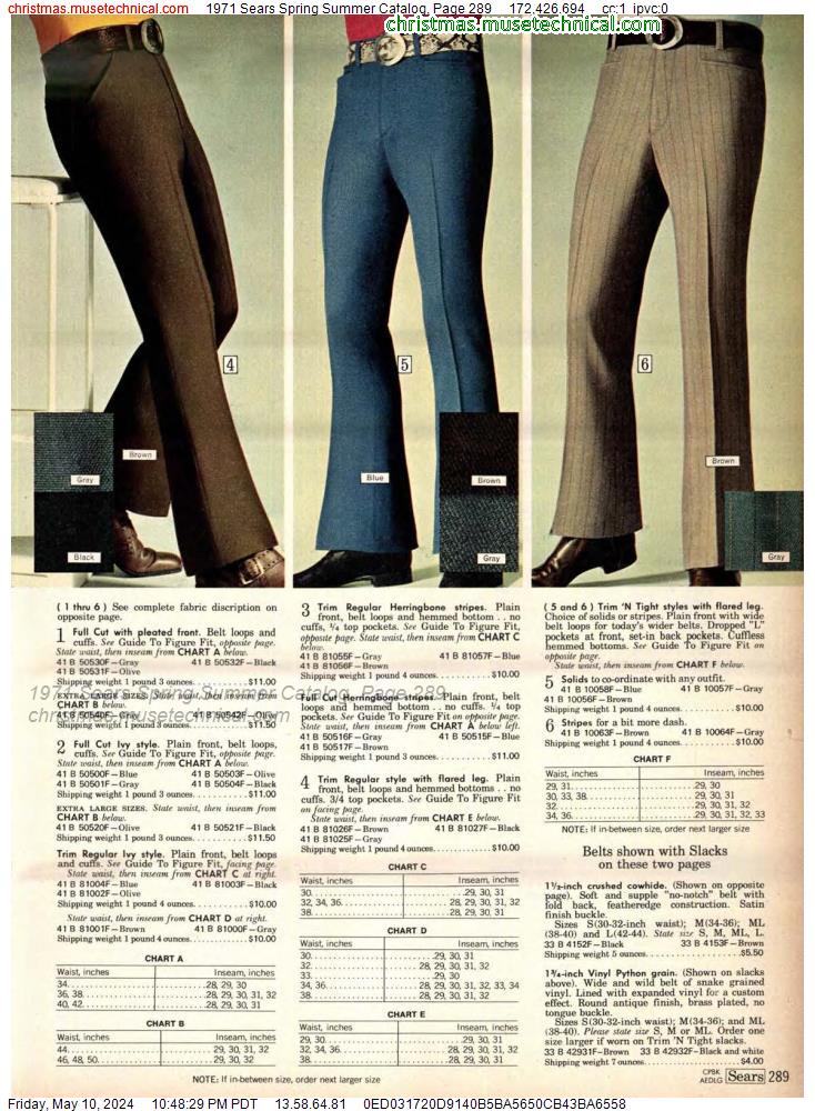1971 Sears Spring Summer Catalog, Page 289