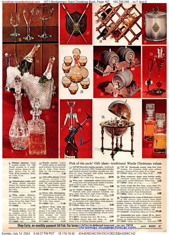 1971 Montgomery Ward Christmas Book, Page 167