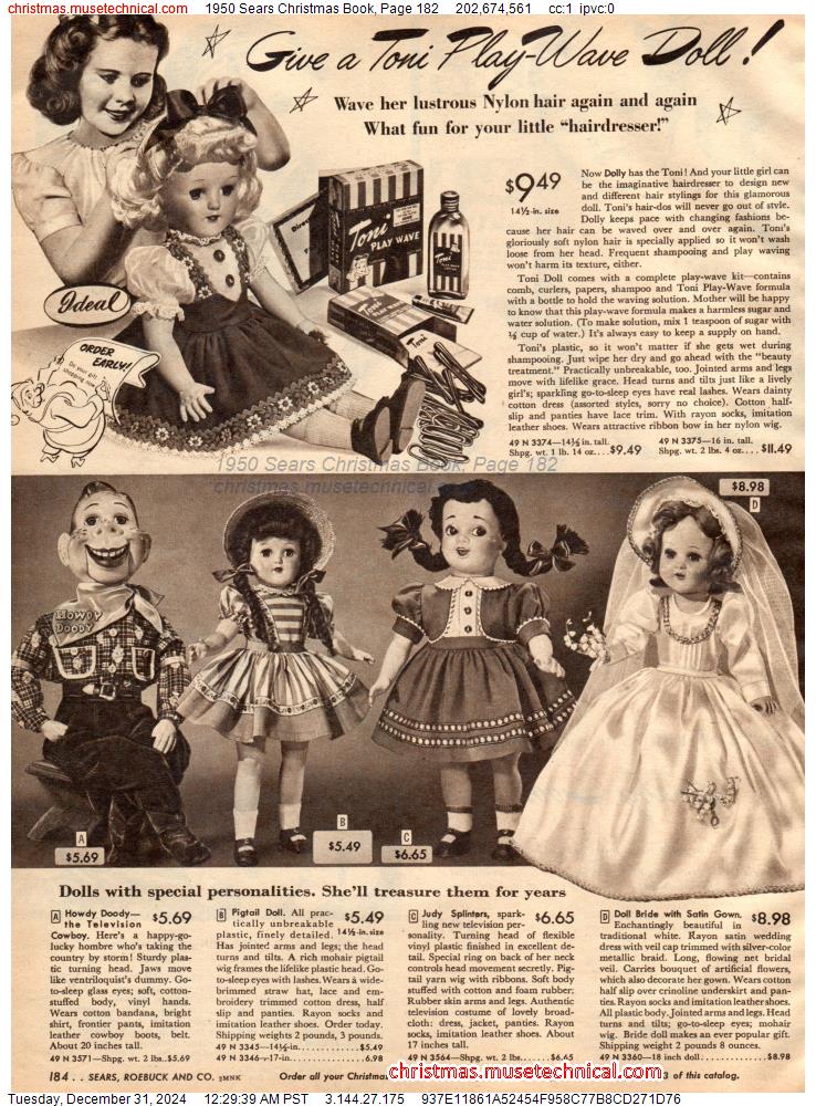 1950 Sears Christmas Book, Page 182