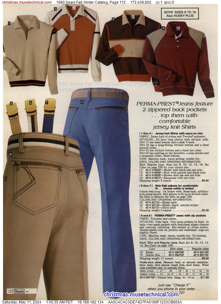 1980 Sears Fall Winter Catalog, Page 112