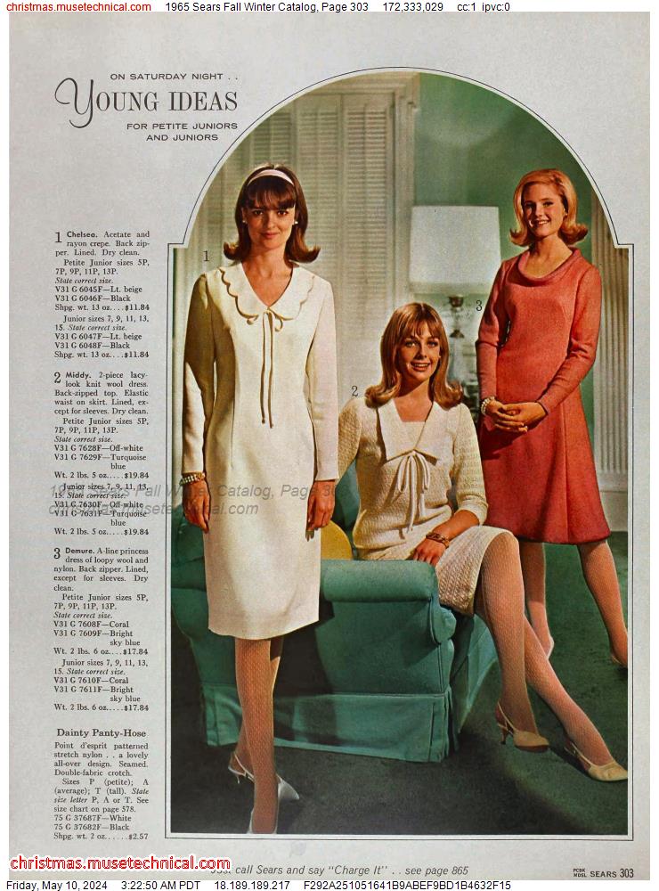 1965 Sears Fall Winter Catalog, Page 303