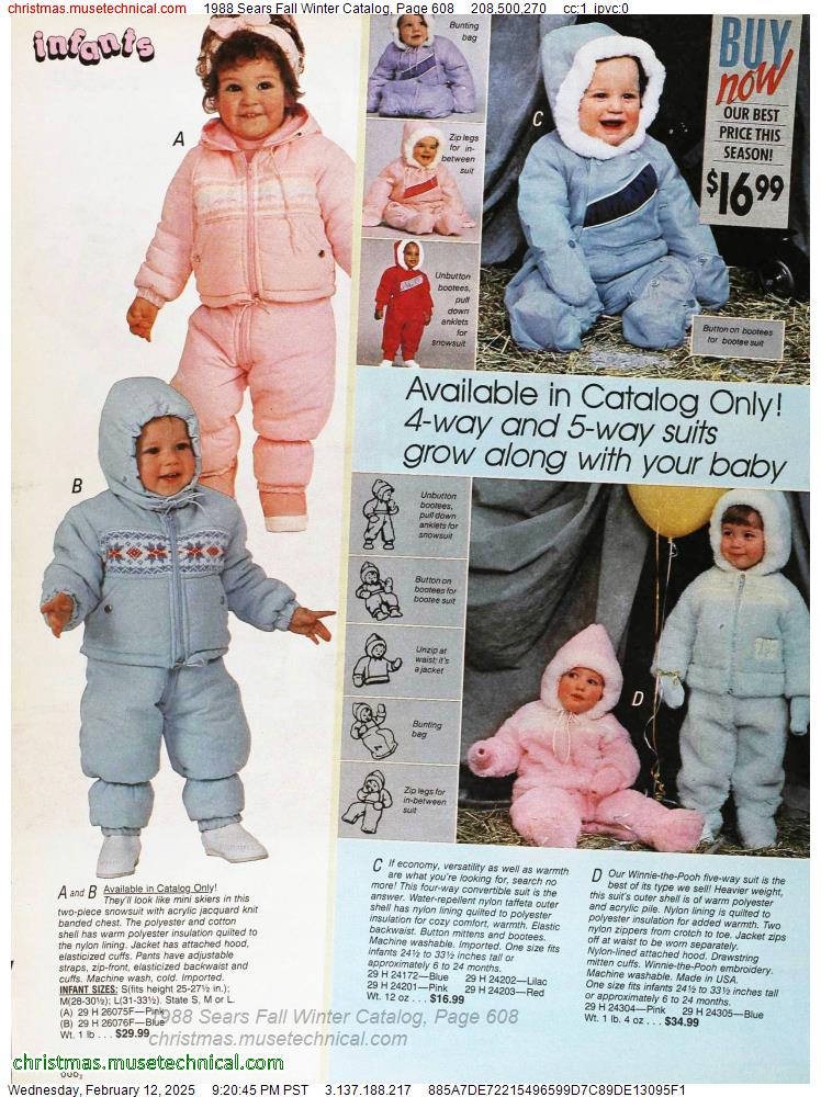 1988 Sears Fall Winter Catalog, Page 608