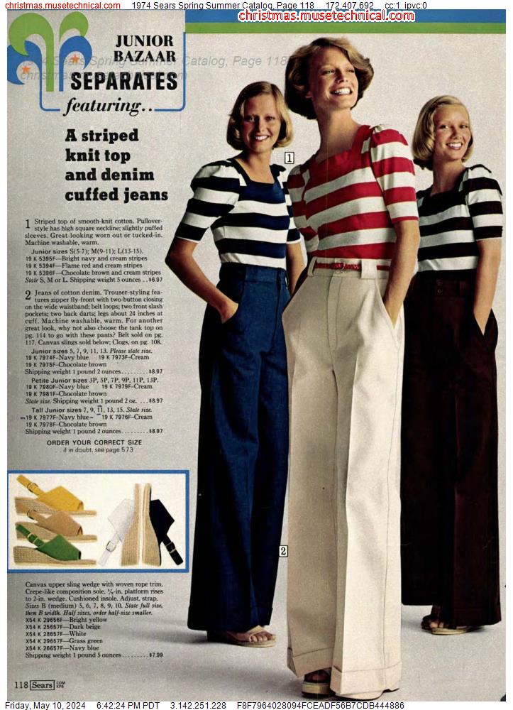 1974 Sears Spring Summer Catalog, Page 118