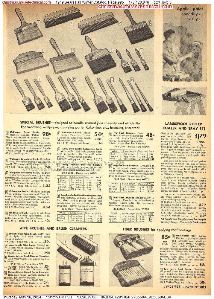 1949 Sears Fall Winter Catalog, Page 995