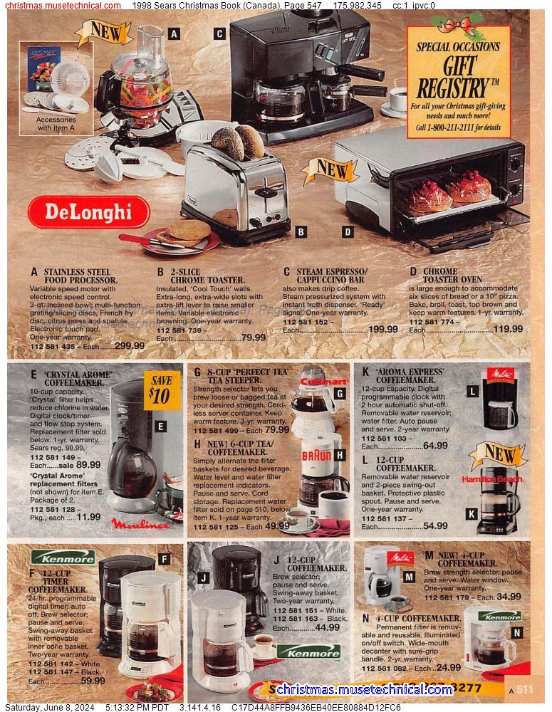 1998 Sears Christmas Book (Canada), Page 547