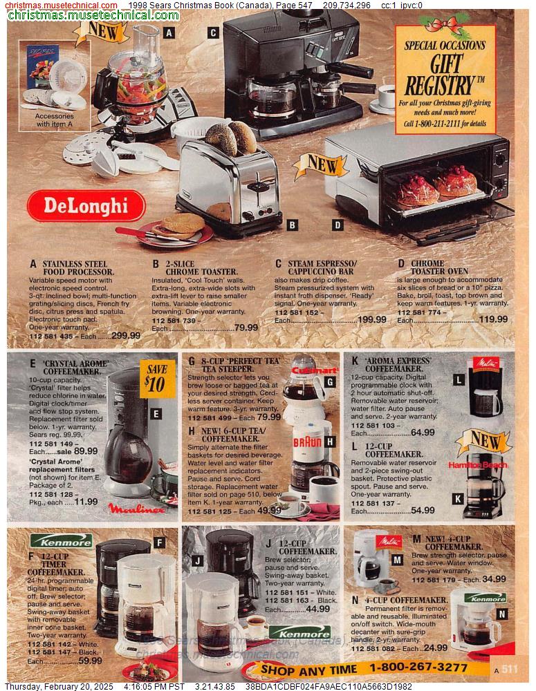 1998 Sears Christmas Book (Canada), Page 547