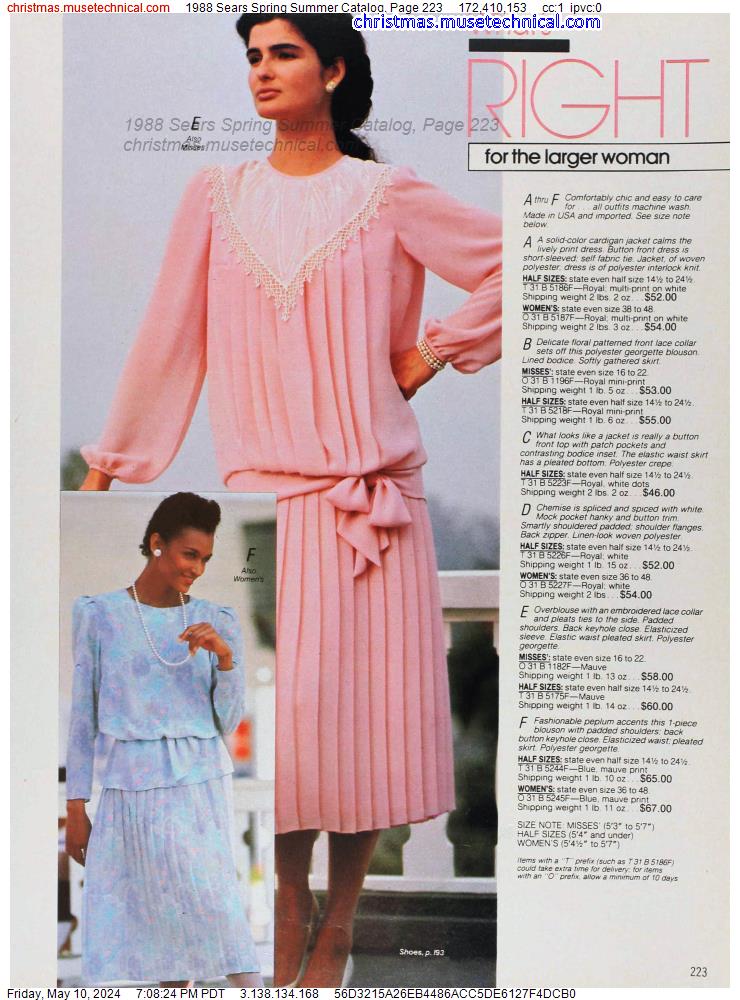 1988 Sears Spring Summer Catalog, Page 223