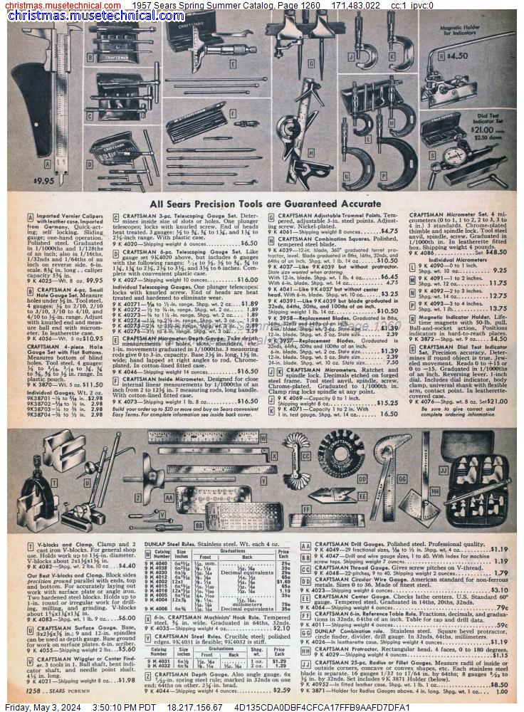 1957 Sears Spring Summer Catalog, Page 1260