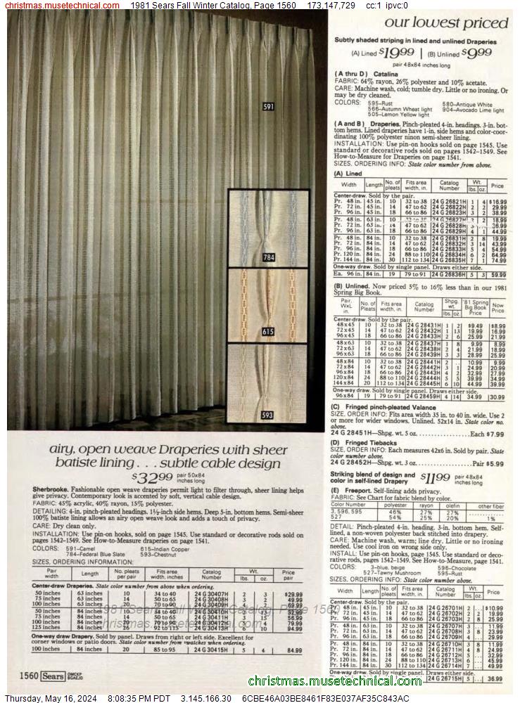 1981 Sears Fall Winter Catalog, Page 1560