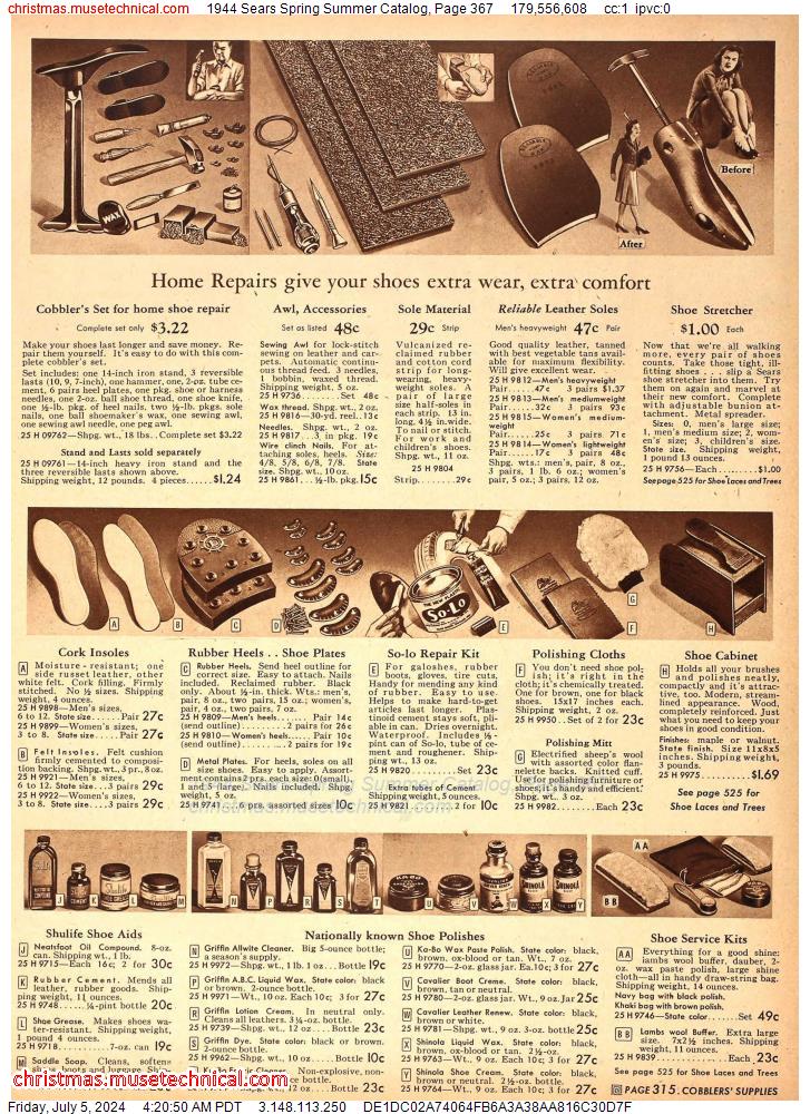 1944 Sears Spring Summer Catalog, Page 367