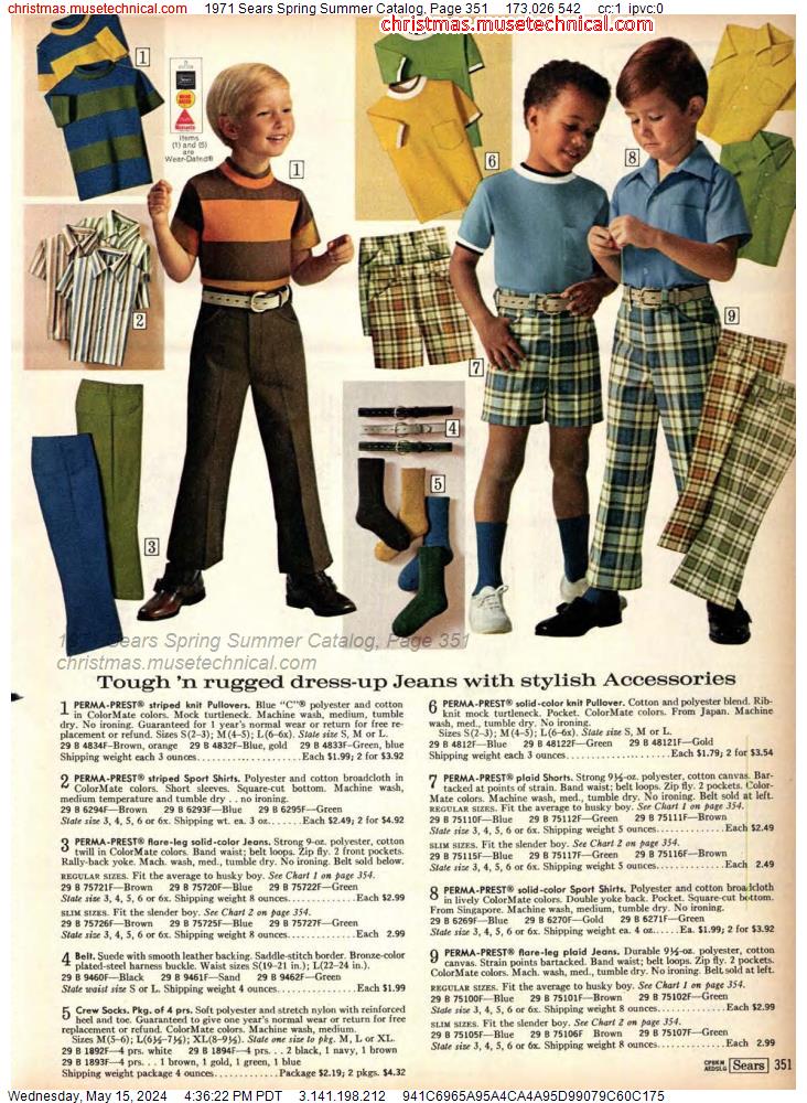 1971 Sears Spring Summer Catalog, Page 351