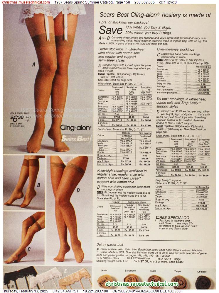 1987 Sears Spring Summer Catalog, Page 158