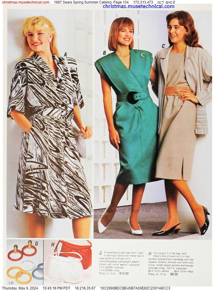 1987 Sears Spring Summer Catalog, Page 134