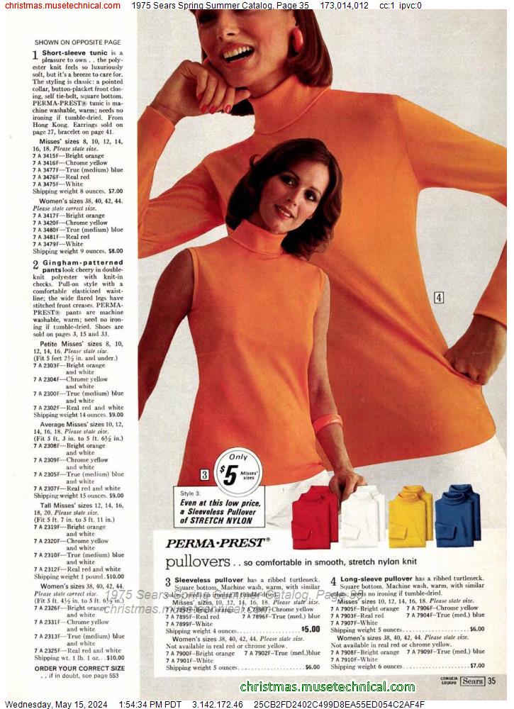 1975 Sears Spring Summer Catalog, Page 35