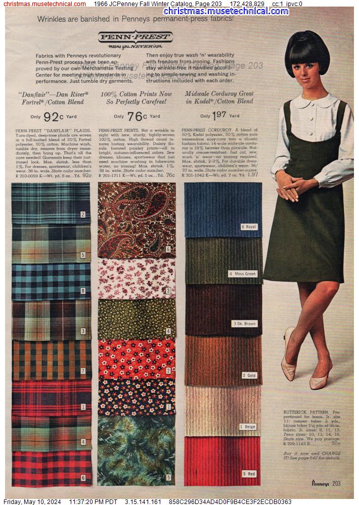 1966 JCPenney Fall Winter Catalog, Page 203