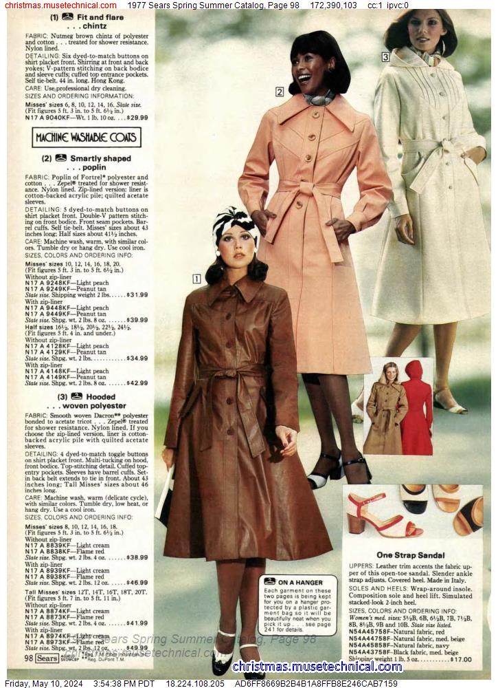 1977 Sears Spring Summer Catalog, Page 98