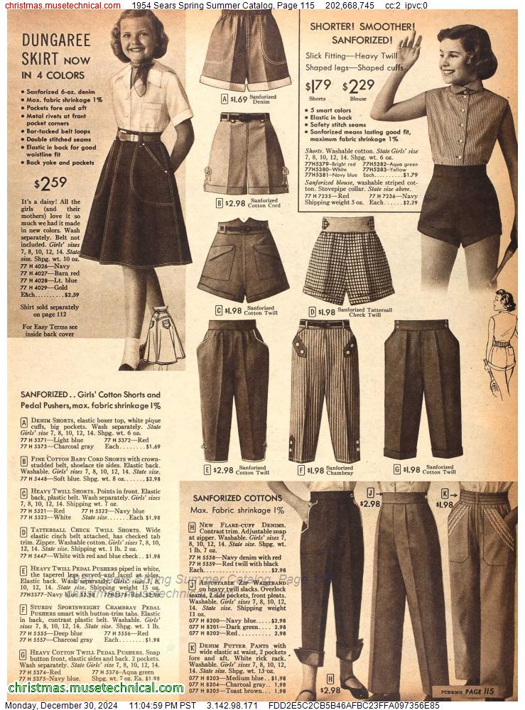 1954 Sears Spring Summer Catalog, Page 115