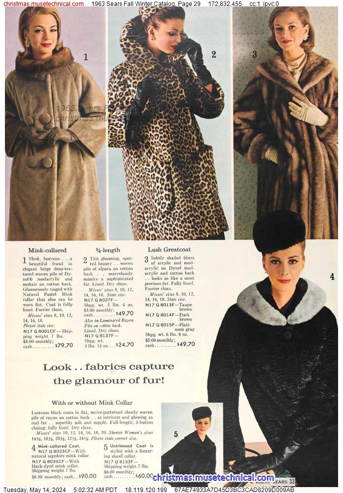 1963 Sears Fall Winter Catalog, Page 29