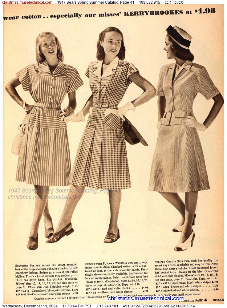 1947 Sears Spring Summer Catalog, Page 41