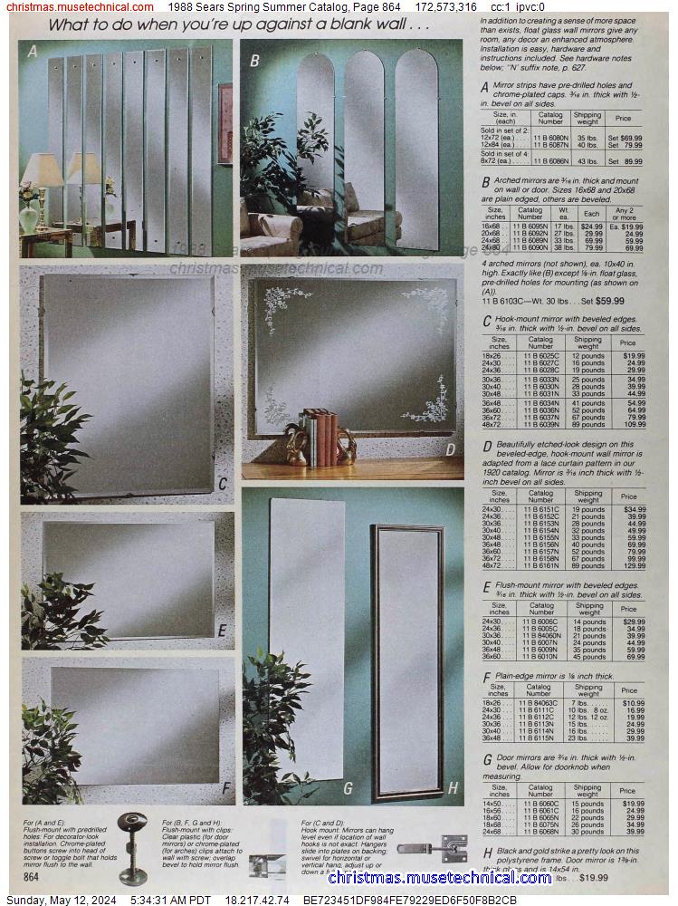 1988 Sears Spring Summer Catalog, Page 864